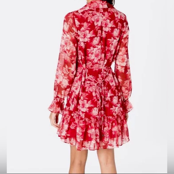 Ted Baker floral dress in Red size 4 or 40 USA MD - Picture 2 of 3